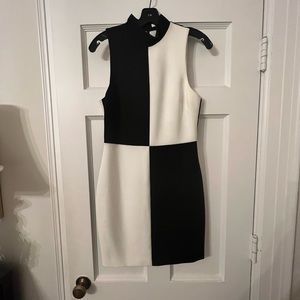 LIKELY black and white colorblock dress